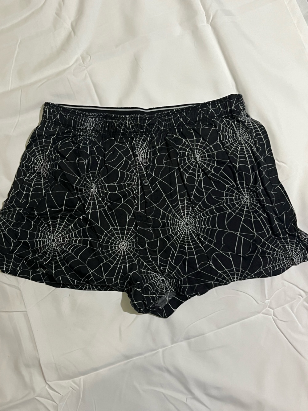 Women’s Black Spiderweb Print Short Sleeve Top